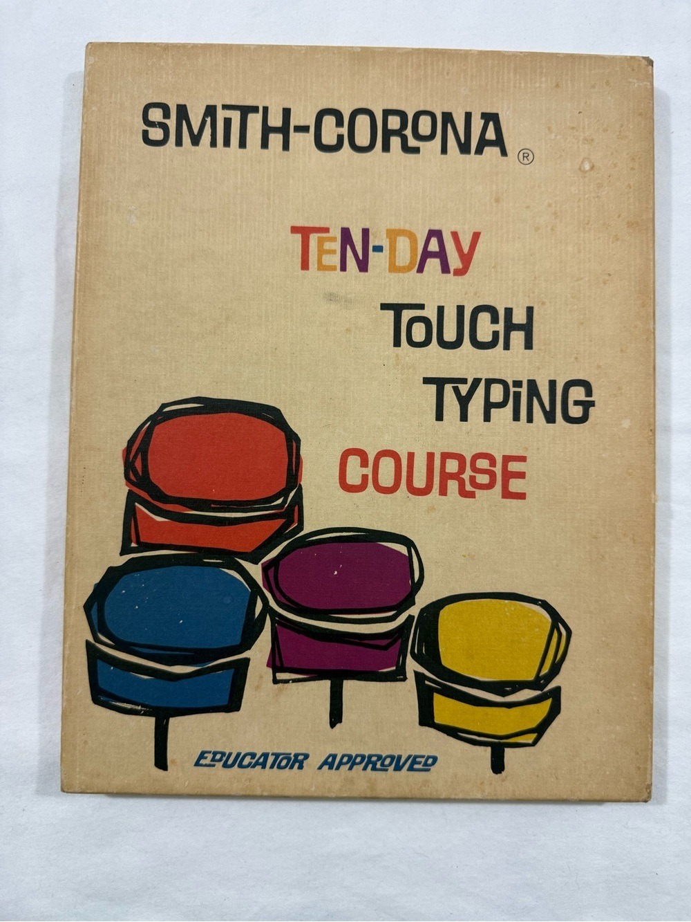 Vintage Smith Corona Ten-Day Touch Typing Course Book Record Set Mid Century